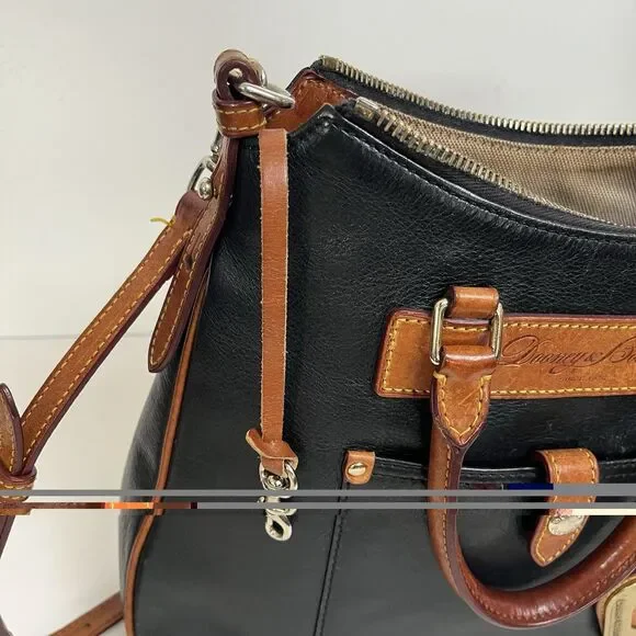 Dooney Bourke Florentine Vacchetta Leather Satchel Crossbody Old Money Heritage - Picture 9 of 13